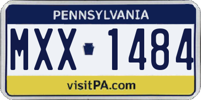 PA license plate MXX1484