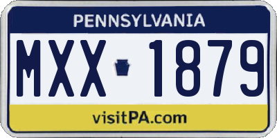 PA license plate MXX1879