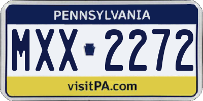 PA license plate MXX2272