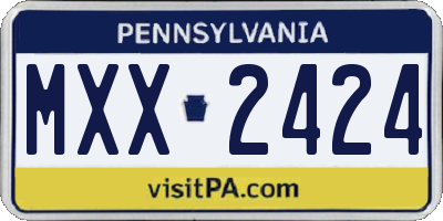 PA license plate MXX2424