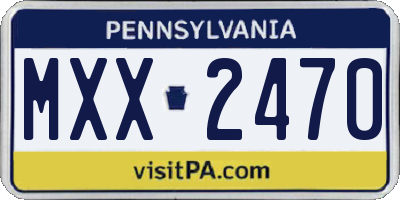 PA license plate MXX2470