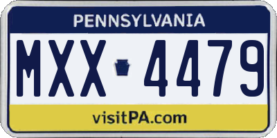 PA license plate MXX4479