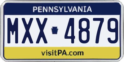 PA license plate MXX4879