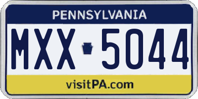 PA license plate MXX5044