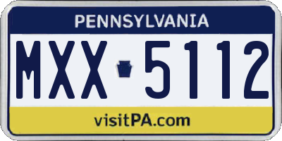 PA license plate MXX5112
