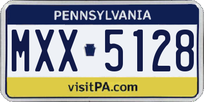 PA license plate MXX5128
