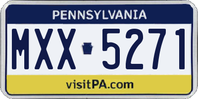 PA license plate MXX5271