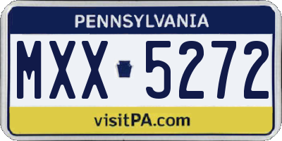 PA license plate MXX5272