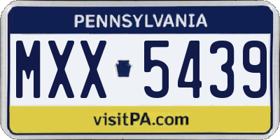 PA license plate MXX5439