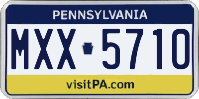 PA license plate MXX5710