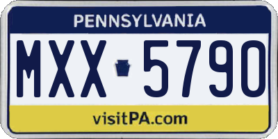PA license plate MXX5790