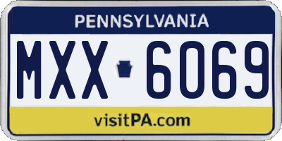 PA license plate MXX6069