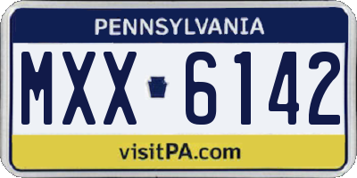 PA license plate MXX6142