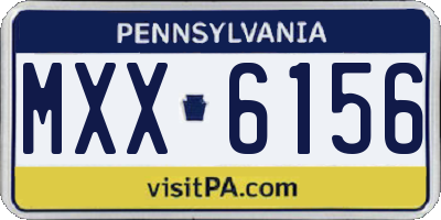 PA license plate MXX6156