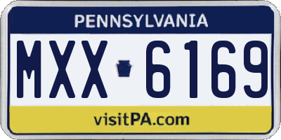 PA license plate MXX6169