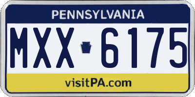 PA license plate MXX6175