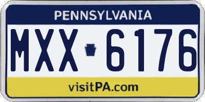 PA license plate MXX6176