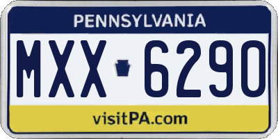 PA license plate MXX6290