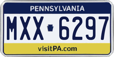 PA license plate MXX6297