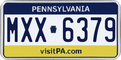 PA license plate MXX6379