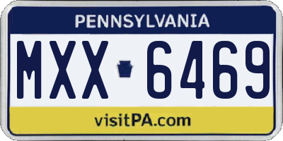 PA license plate MXX6469