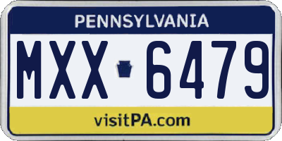 PA license plate MXX6479