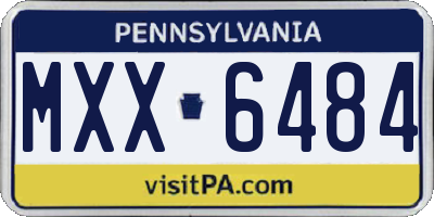 PA license plate MXX6484