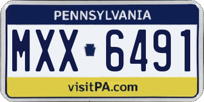 PA license plate MXX6491