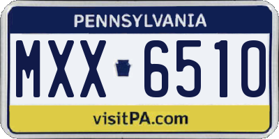 PA license plate MXX6510