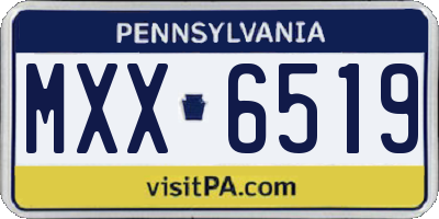 PA license plate MXX6519