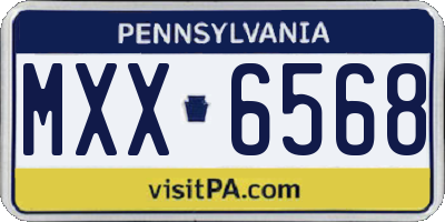 PA license plate MXX6568