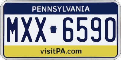 PA license plate MXX6590