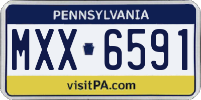 PA license plate MXX6591