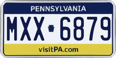 PA license plate MXX6879