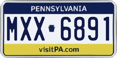 PA license plate MXX6891