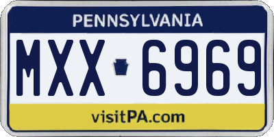 PA license plate MXX6969