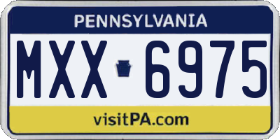 PA license plate MXX6975