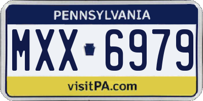 PA license plate MXX6979
