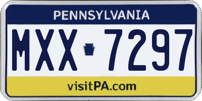 PA license plate MXX7297