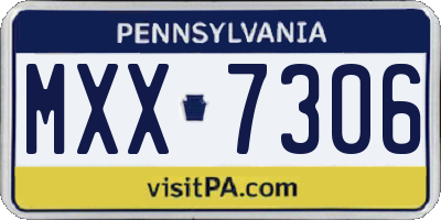 PA license plate MXX7306