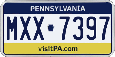 PA license plate MXX7397