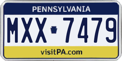 PA license plate MXX7479