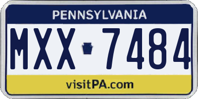 PA license plate MXX7484