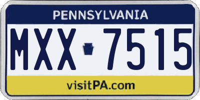 PA license plate MXX7515