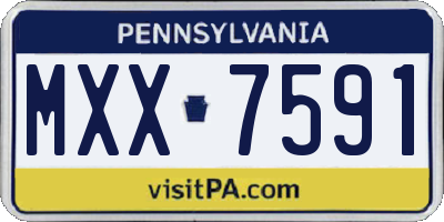PA license plate MXX7591