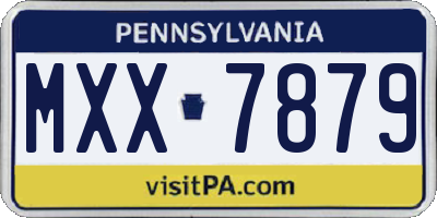 PA license plate MXX7879