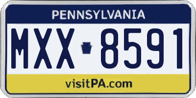 PA license plate MXX8591