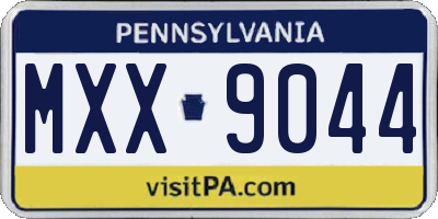 PA license plate MXX9044