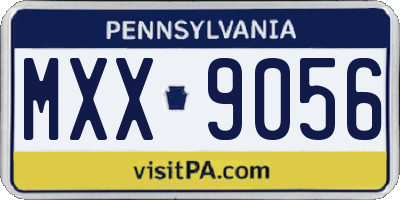 PA license plate MXX9056