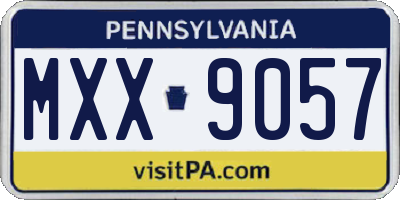 PA license plate MXX9057